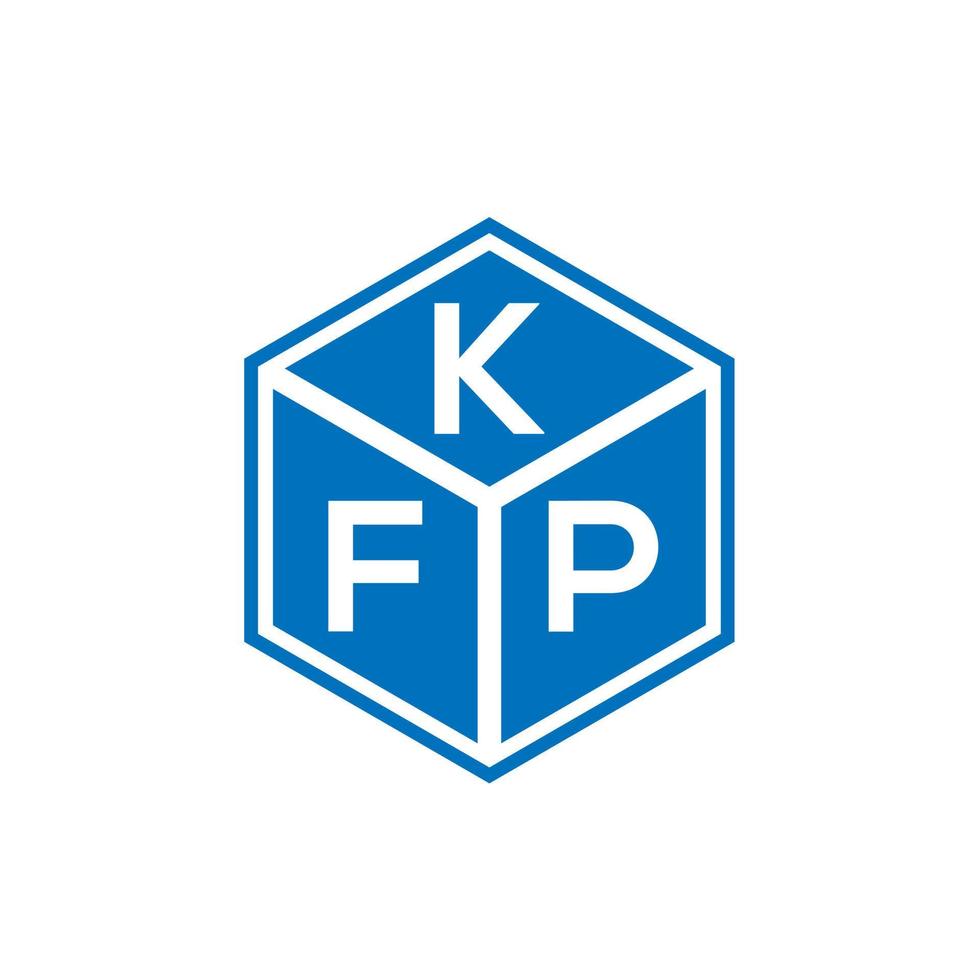 kfp-Brief-Logo-Design auf schwarzem Hintergrund. kfp kreatives Initialen-Brief-Logo-Konzept. kfp Briefgestaltung. vektor