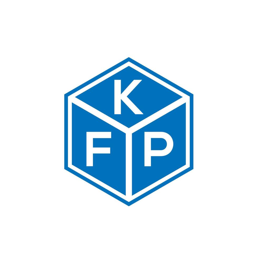 kfp brev logotyp design på svart bakgrund. kfp kreativa initialer bokstavslogotyp koncept. kfp brev design. vektor