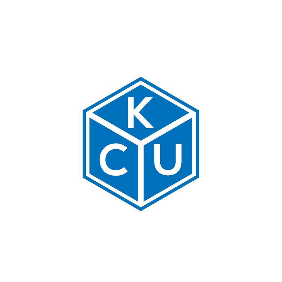 kcu-Brief-Logo-Design auf schwarzem Hintergrund. kcu kreative Initialen schreiben Logo-Konzept. kcu-Briefgestaltung. vektor