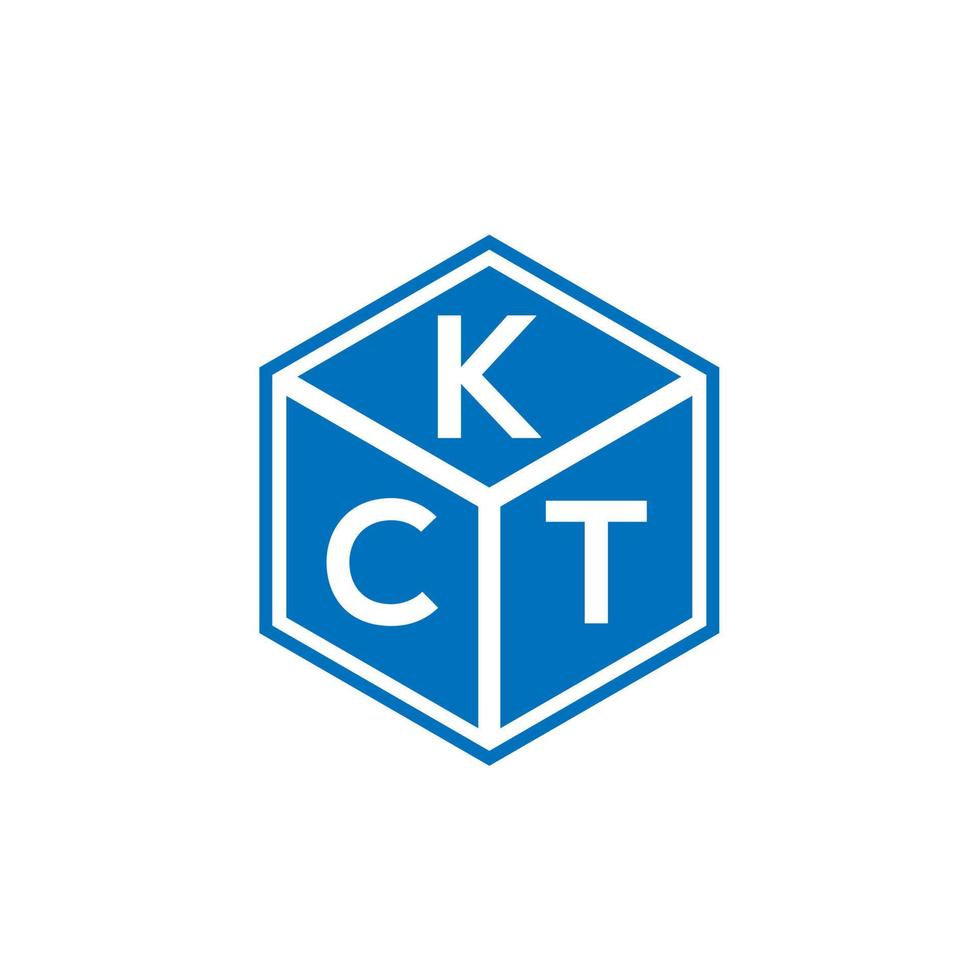 kct brev logotyp design på svart bakgrund. kct kreativa initialer bokstavslogotyp koncept. kct brev design. vektor