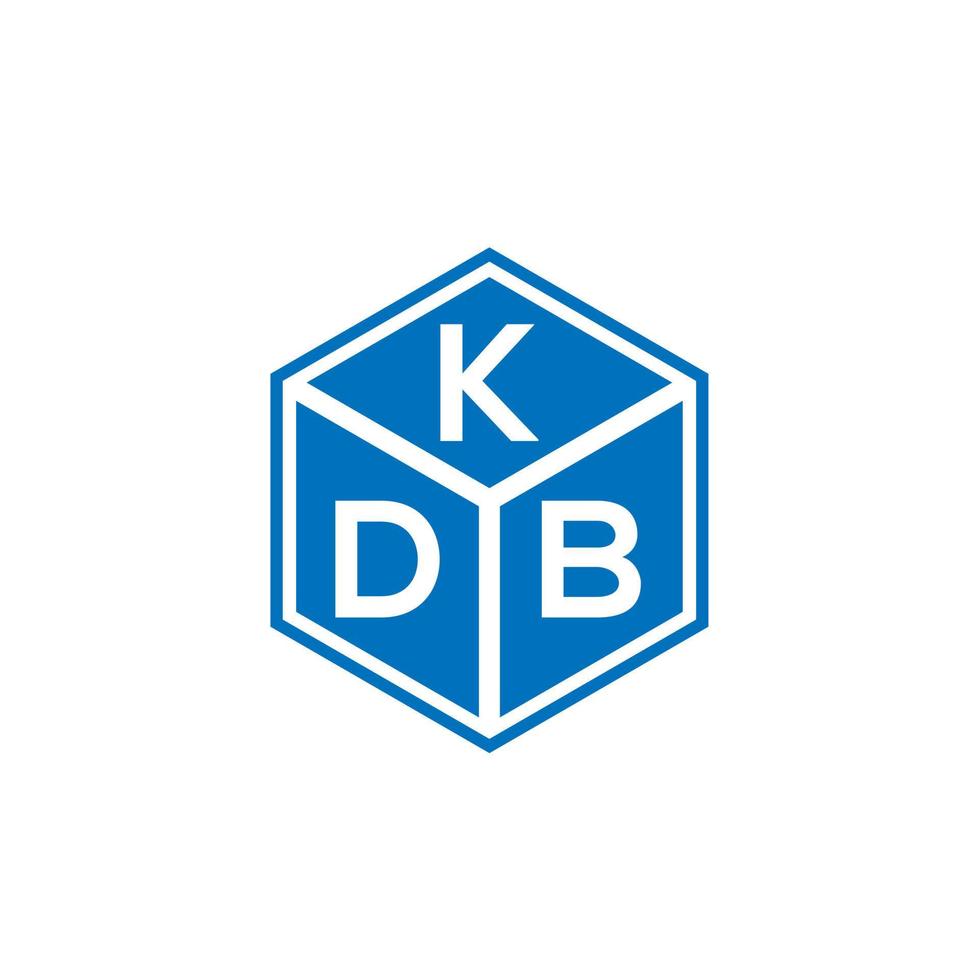 kdb-Buchstaben-Logo-Design auf schwarzem Hintergrund. kdb kreatives Initialen-Buchstaben-Logo-Konzept. kdb Briefgestaltung. vektor