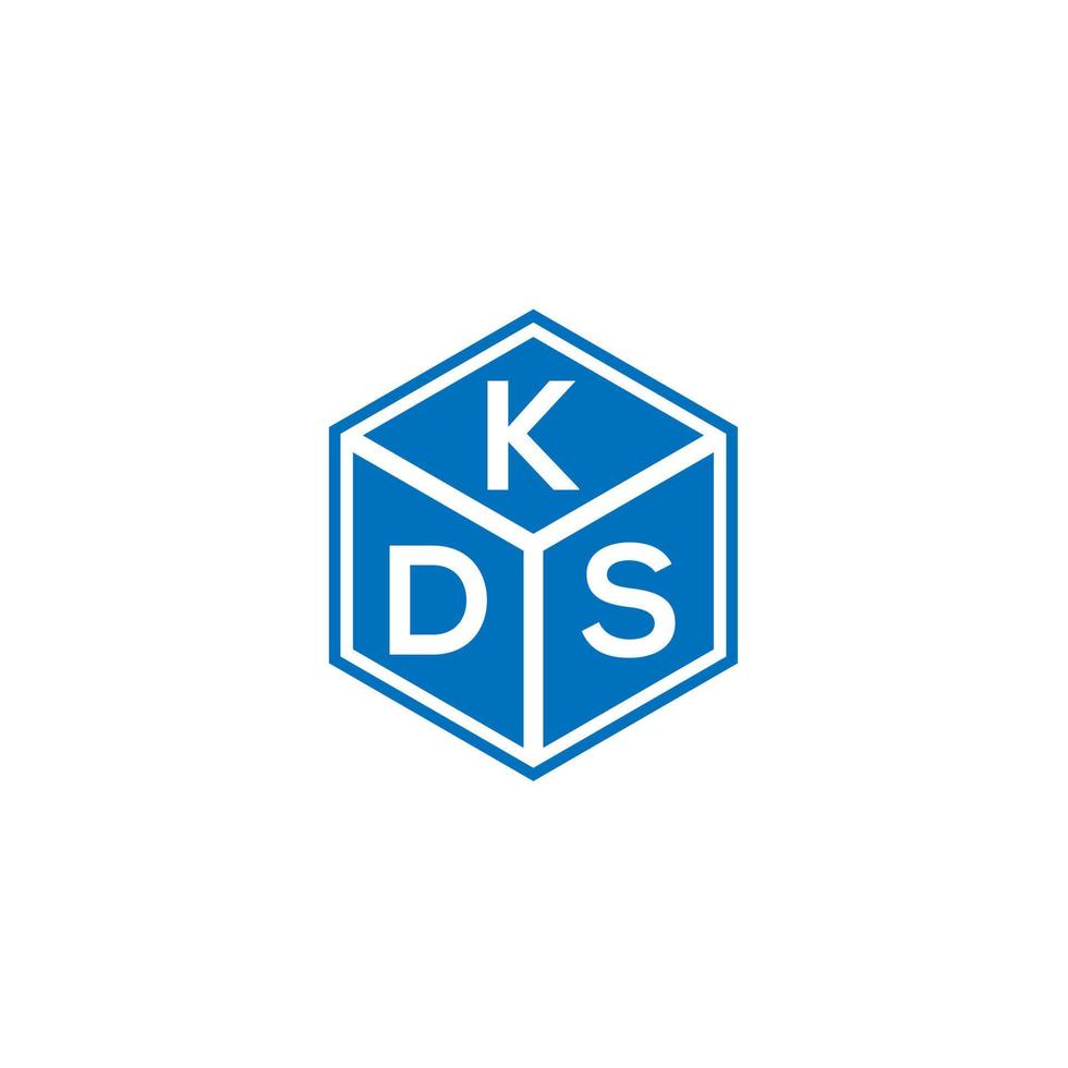 kds brev logotyp design på svart bakgrund. kds kreativa initialer bokstavslogotyp koncept. kds brev design. vektor