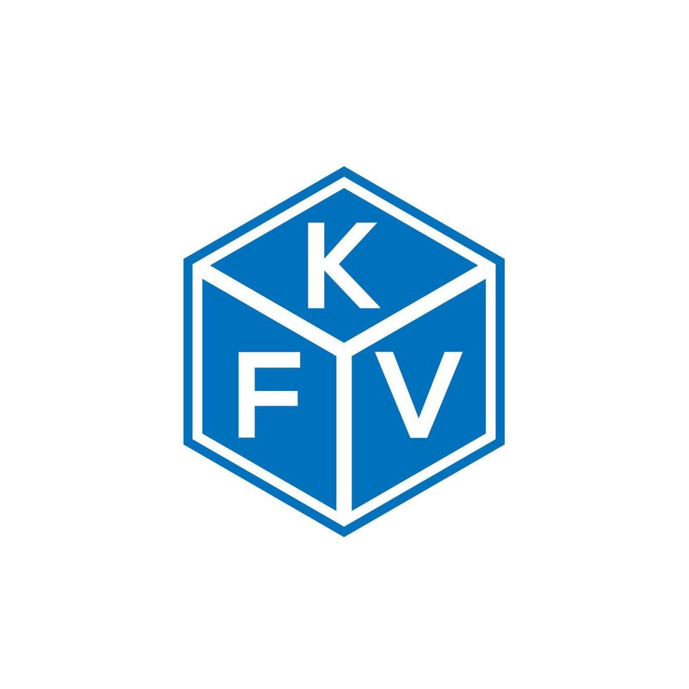 kfv-Brief-Logo-Design auf schwarzem Hintergrund. kfv kreative Initialen schreiben Logo-Konzept. kfv Briefgestaltung. vektor