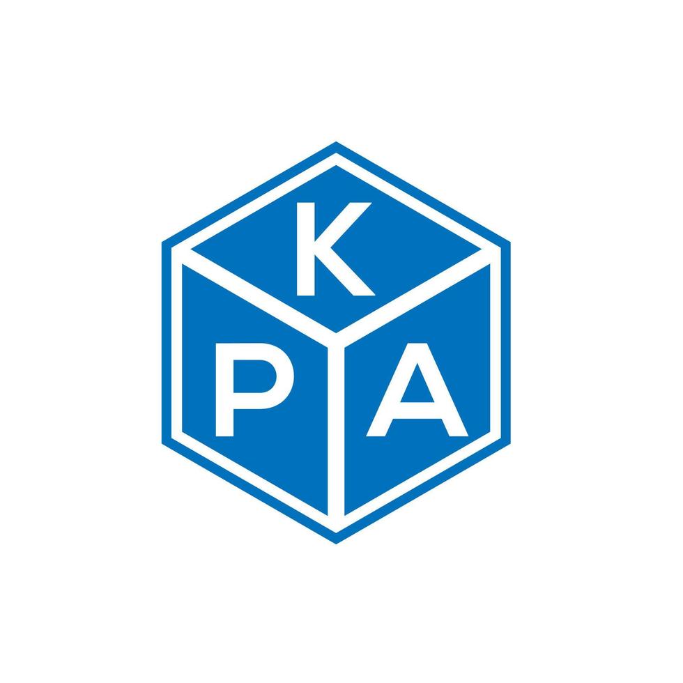 kpa brev logotyp design på svart bakgrund. kpa kreativa initialer bokstavslogotyp koncept. kpa-bokstavsdesign. vektor