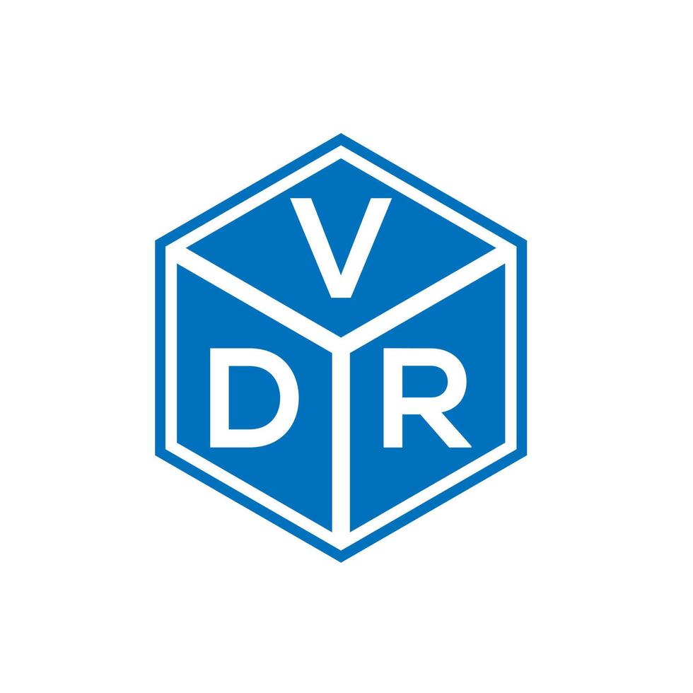 vdr-Brief-Logo-Design auf schwarzem Hintergrund. vdr kreative Initialen schreiben Logo-Konzept. vdr Briefgestaltung. vektor