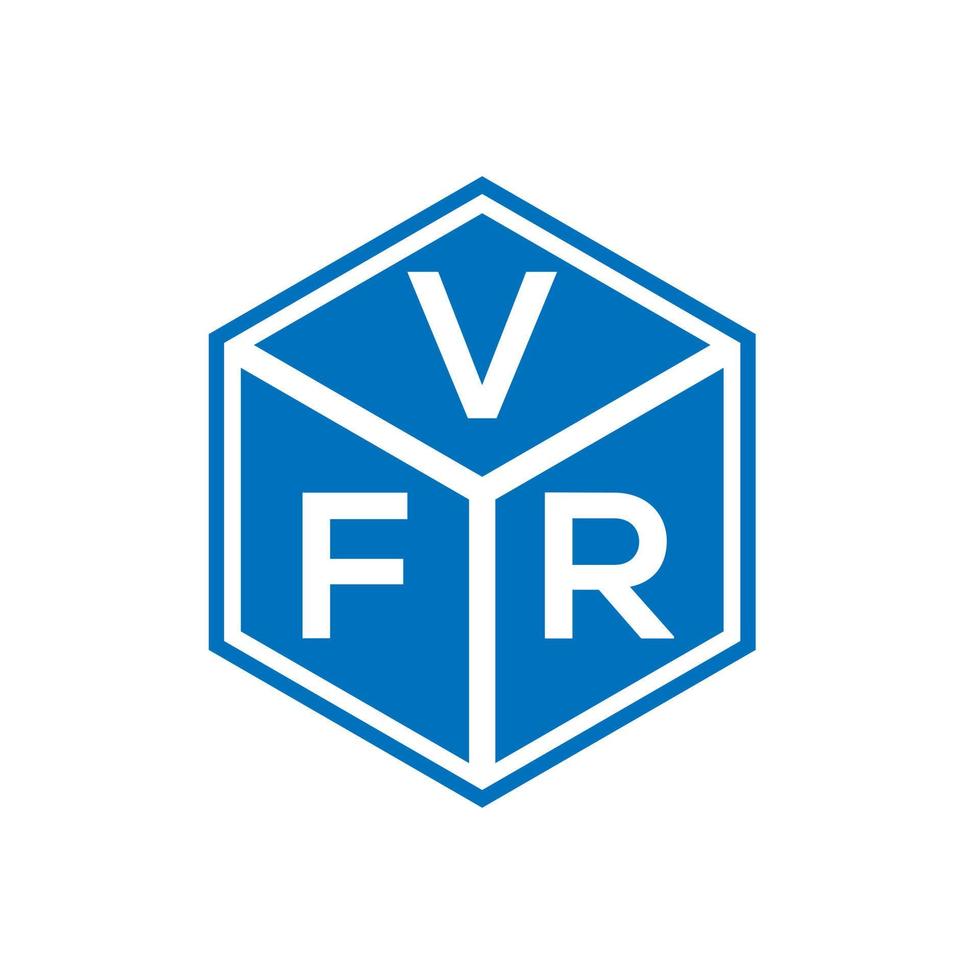 vfr brev logotyp design på svart bakgrund. vfr kreativa initialer bokstavslogotyp koncept. vfr bokstavsdesign. vektor