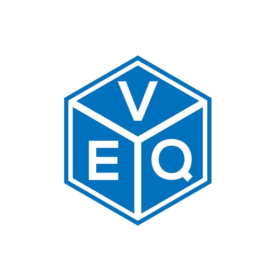 veq brev logotyp design på svart bakgrund. veq kreativa initialer brev logotyp koncept. veq bokstavsdesign. vektor