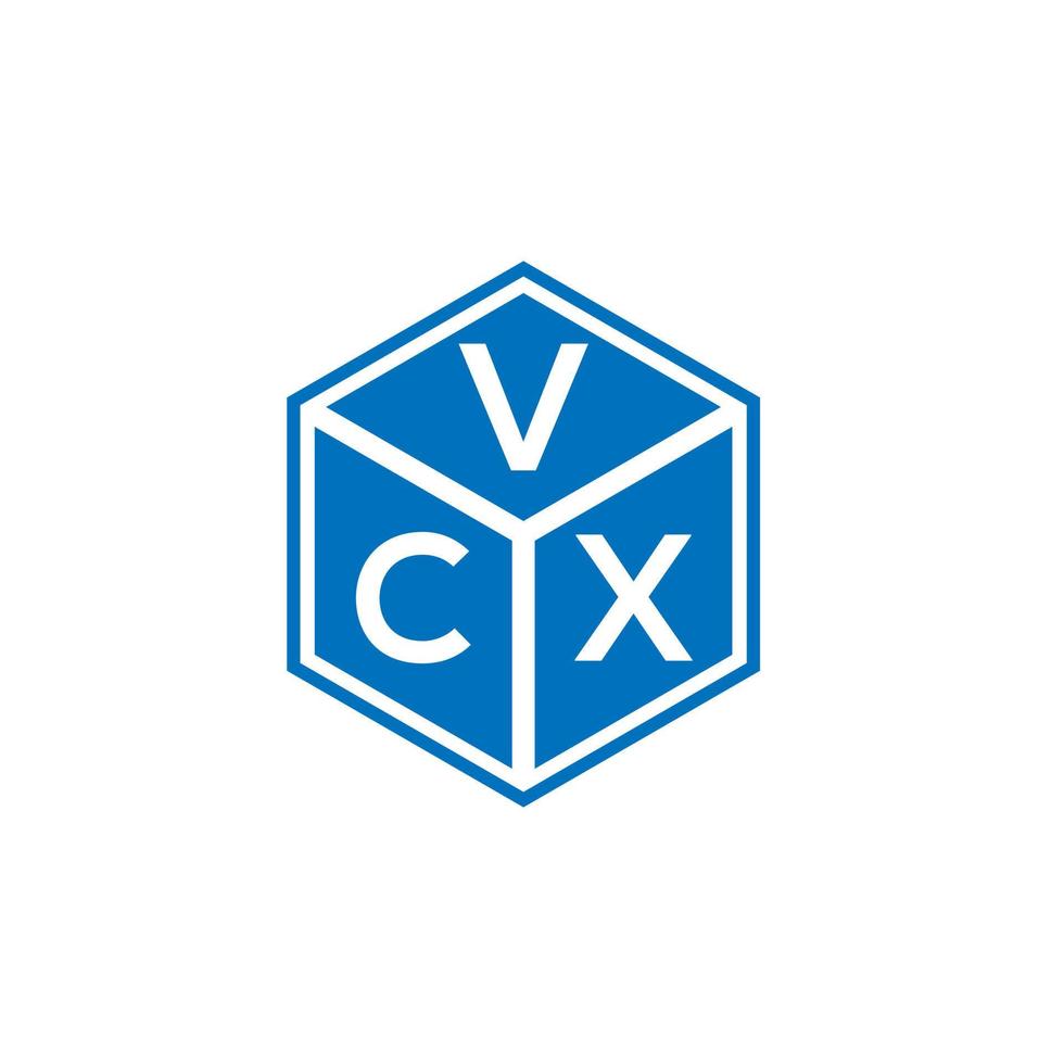 vcx-Buchstaben-Logo-Design auf schwarzem Hintergrund. vcx kreative Initialen schreiben Logo-Konzept. vcx Briefgestaltung. vektor