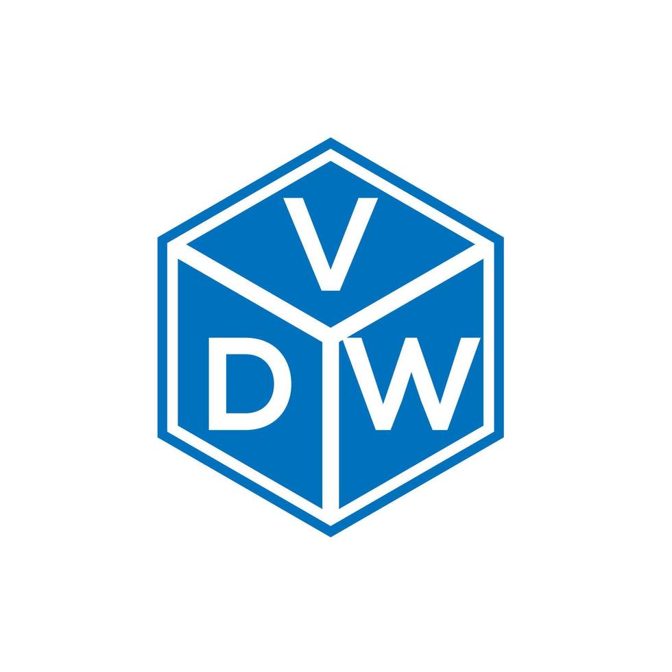 vdw-Brief-Logo-Design auf schwarzem Hintergrund. Vdw kreatives Initialen-Buchstaben-Logo-Konzept. vdw Briefgestaltung. vektor