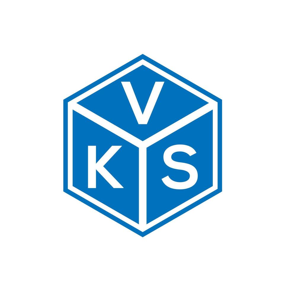 vks-Buchstaben-Logo-Design auf schwarzem Hintergrund. vks kreatives Initialen-Buchstaben-Logo-Konzept. vks Briefgestaltung. vektor