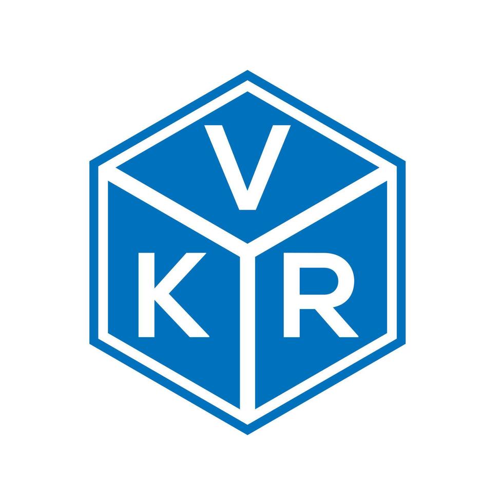 vkr brev logotyp design på svart bakgrund. vkr kreativa initialer bokstavslogotyp koncept. vkr bokstavsdesign. vektor