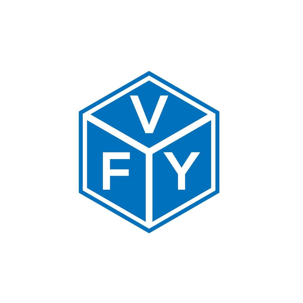vfy-Brief-Logo-Design auf schwarzem Hintergrund. vfy kreative Initialen schreiben Logo-Konzept. vfy Briefgestaltung. vektor