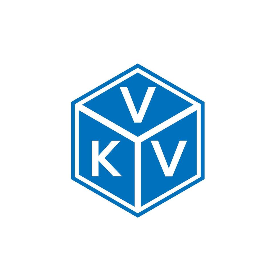 vkv brev logotyp design på svart bakgrund. vkv kreativa initialer bokstavslogotyp koncept. vkv bokstavsdesign. vektor