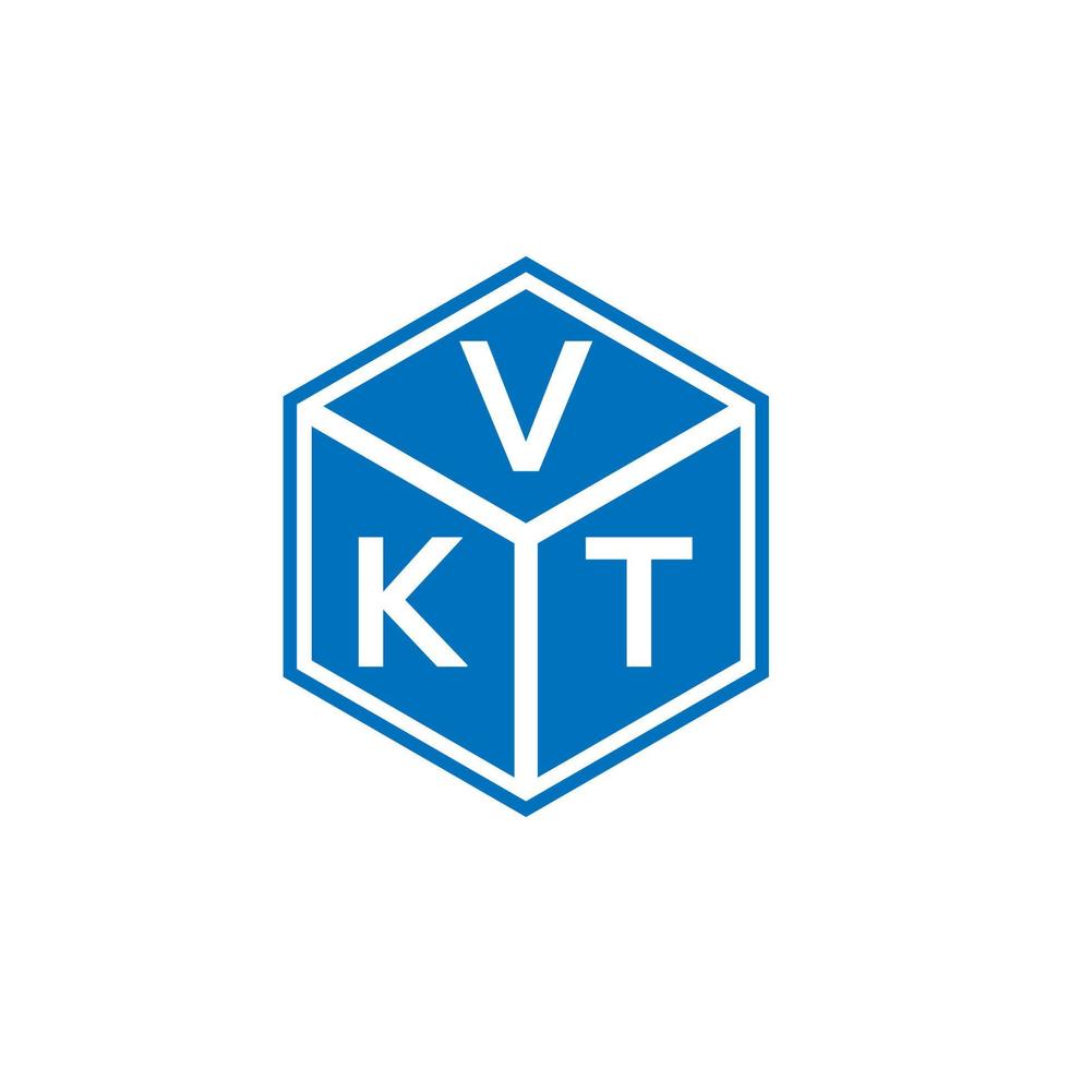 vkt brev logotyp design på svart bakgrund. vkt kreativa initialer bokstavslogotyp koncept. vkt bokstavsdesign. vektor