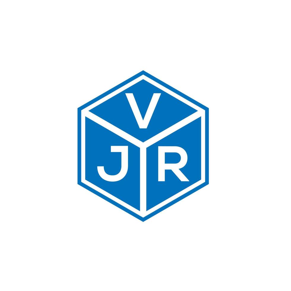 vjr-Brief-Logo-Design auf schwarzem Hintergrund. vjr kreative Initialen schreiben Logo-Konzept. vjr Briefgestaltung. vektor