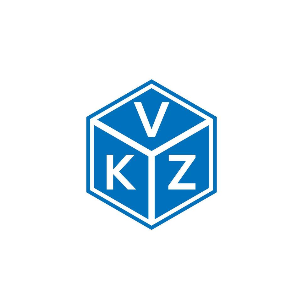 vkz-Brief-Logo-Design auf schwarzem Hintergrund. vkz kreative Initialen schreiben Logo-Konzept. vkz Briefgestaltung. vektor