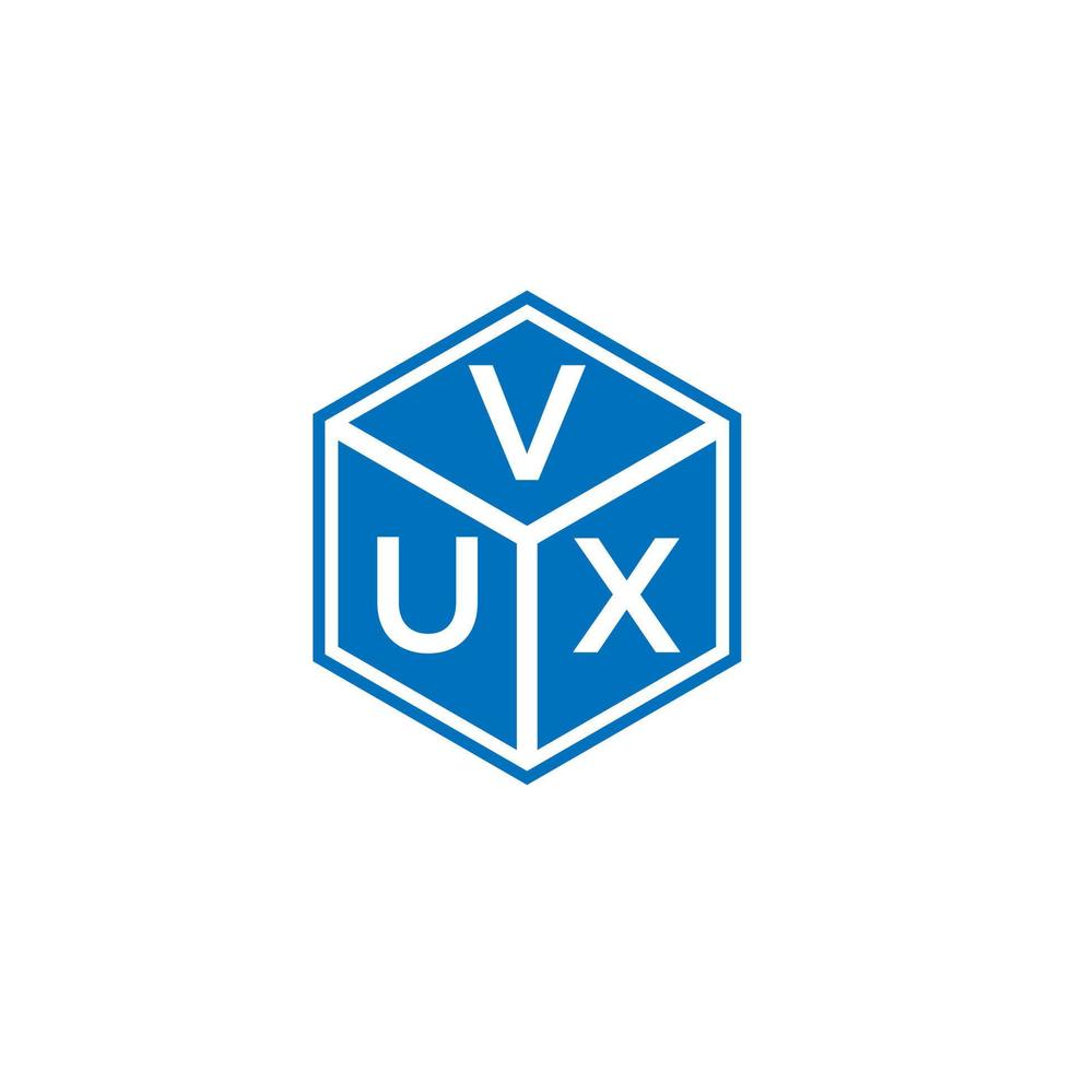 vux brev logotyp design på svart bakgrund. vux kreativa initialer brev logotyp koncept. vux bokstavsdesign. vektor