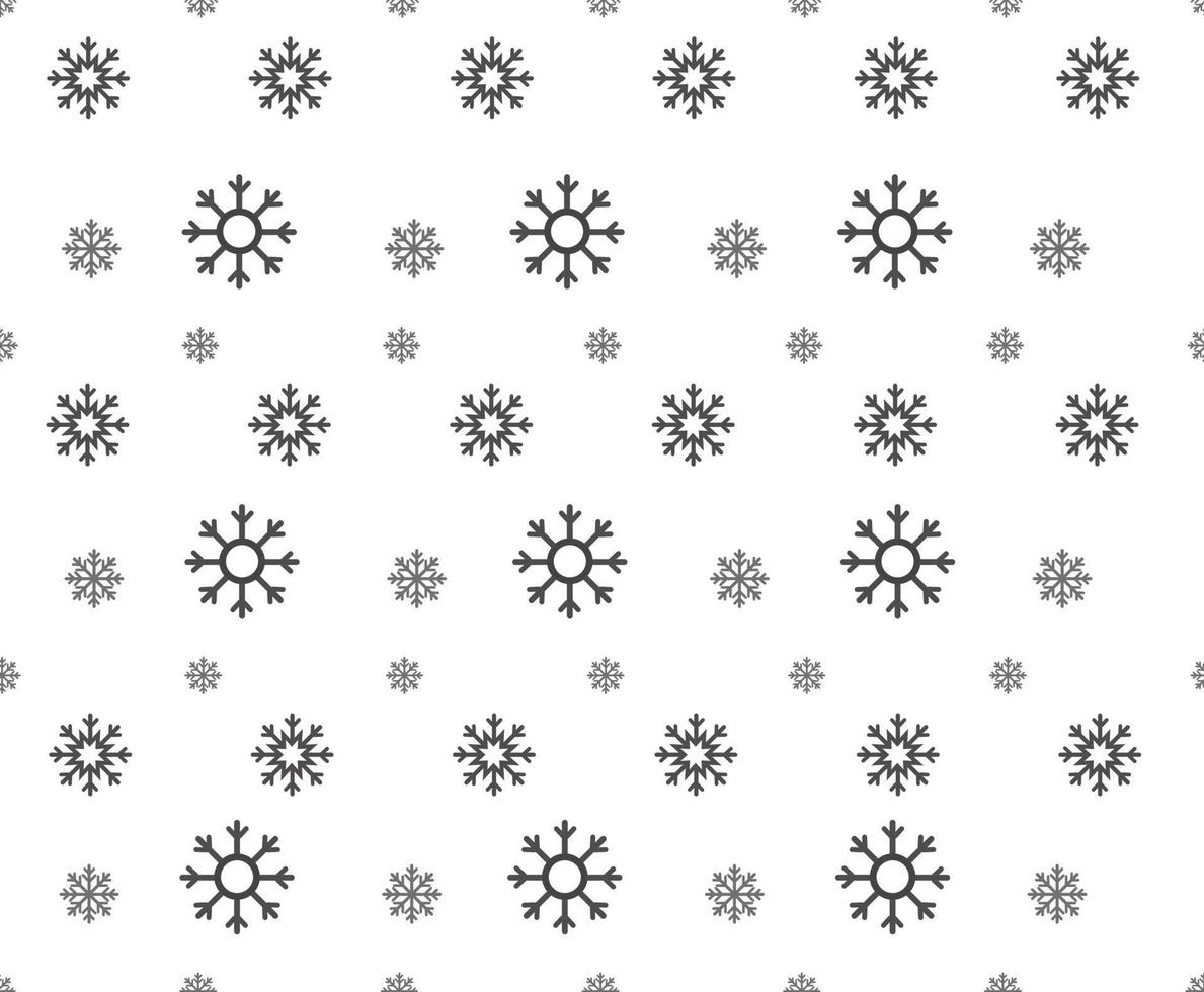 snöflinga seamless mönster på vit bakgrund. snöflingor tapeter. glitter abstrakt illustration med kristaller av is. vektor