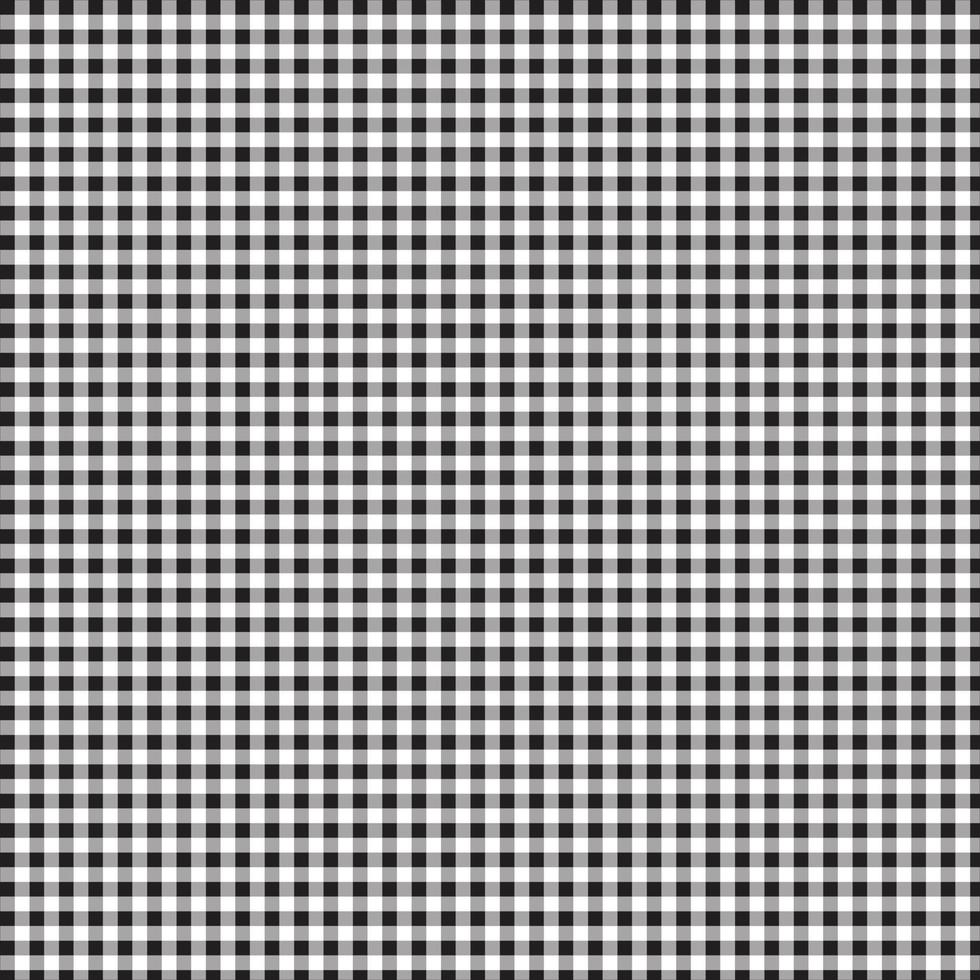 Gingham-Muster aus Schamottsteinen. Tischdecke Hintergrund schwarz nahtlose Muster. nahtloses Schachbrettmuster. Retro-Tischdecke Textur. vektor