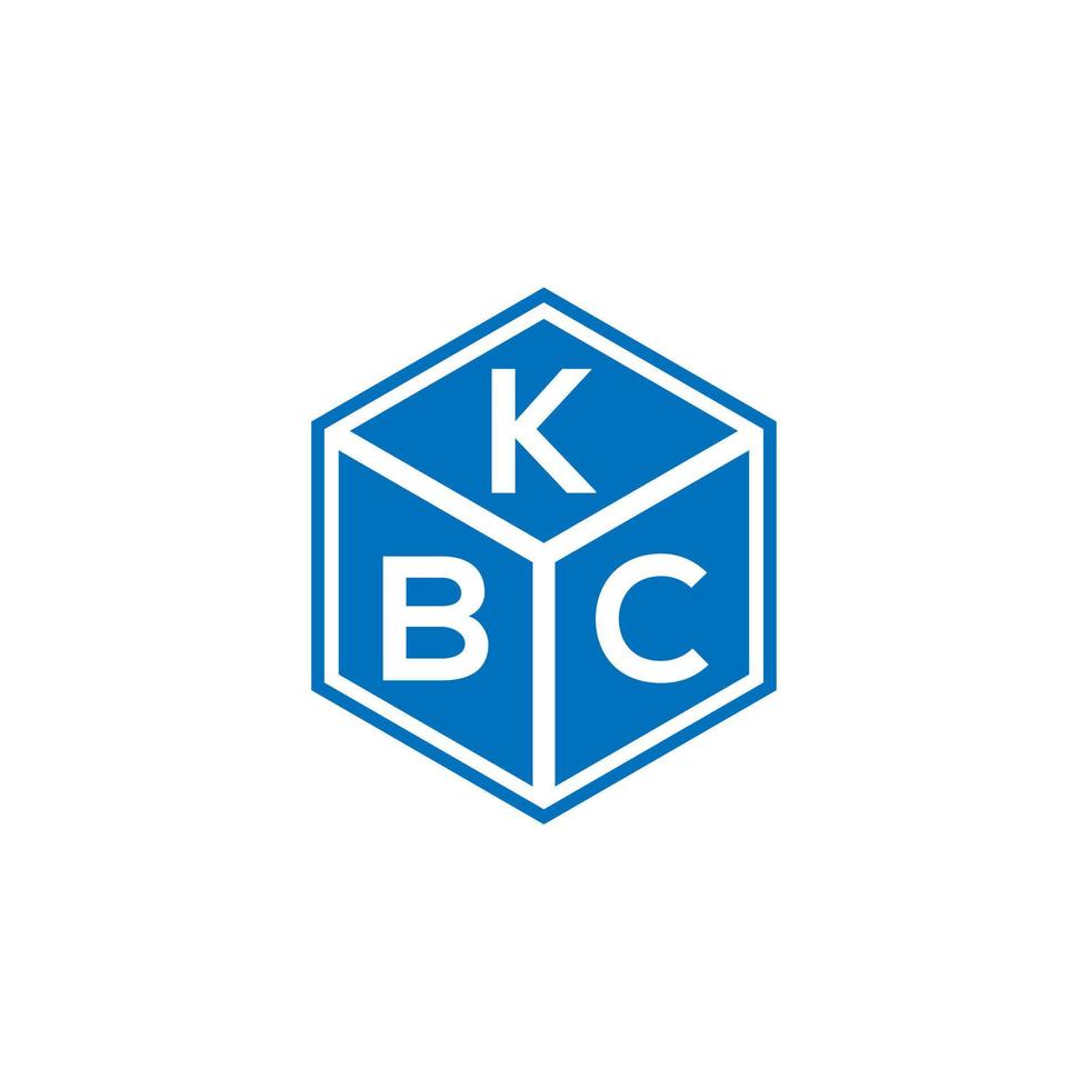 kbc-Brief-Logo-Design auf schwarzem Hintergrund. kbc kreative Initialen schreiben Logo-Konzept. kbc Briefgestaltung. vektor