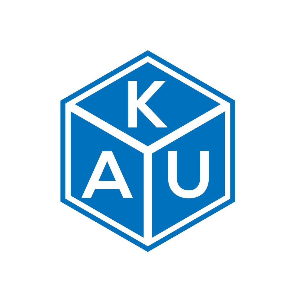 kau brev logotyp design på svart bakgrund. kau kreativa initialer brev logotyp koncept. kau bokstavsdesign. vektor