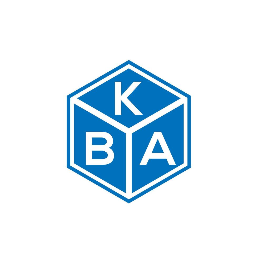 kba-Brief-Logo-Design auf schwarzem Hintergrund. kba kreative Initialen schreiben Logo-Konzept. KBA-Briefgestaltung. vektor