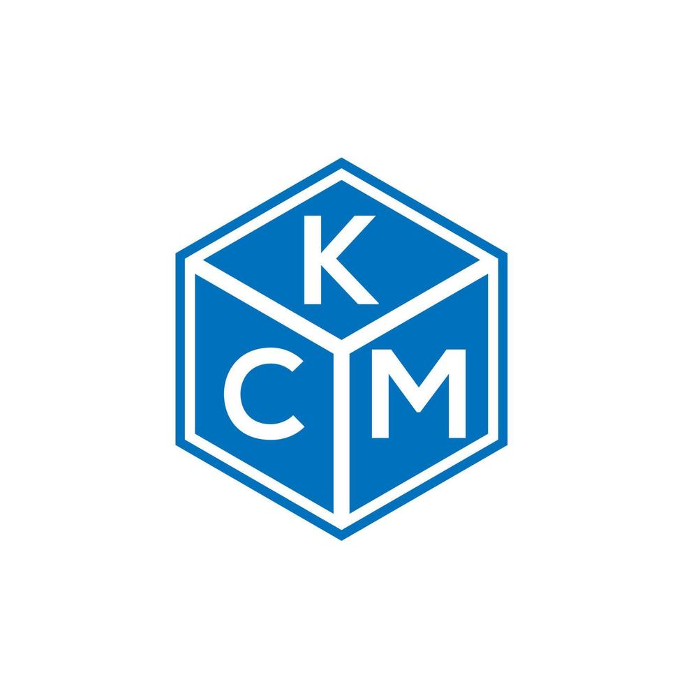 kcm-Brief-Logo-Design auf schwarzem Hintergrund. kcm kreative Initialen schreiben Logo-Konzept. kcm Briefgestaltung. vektor