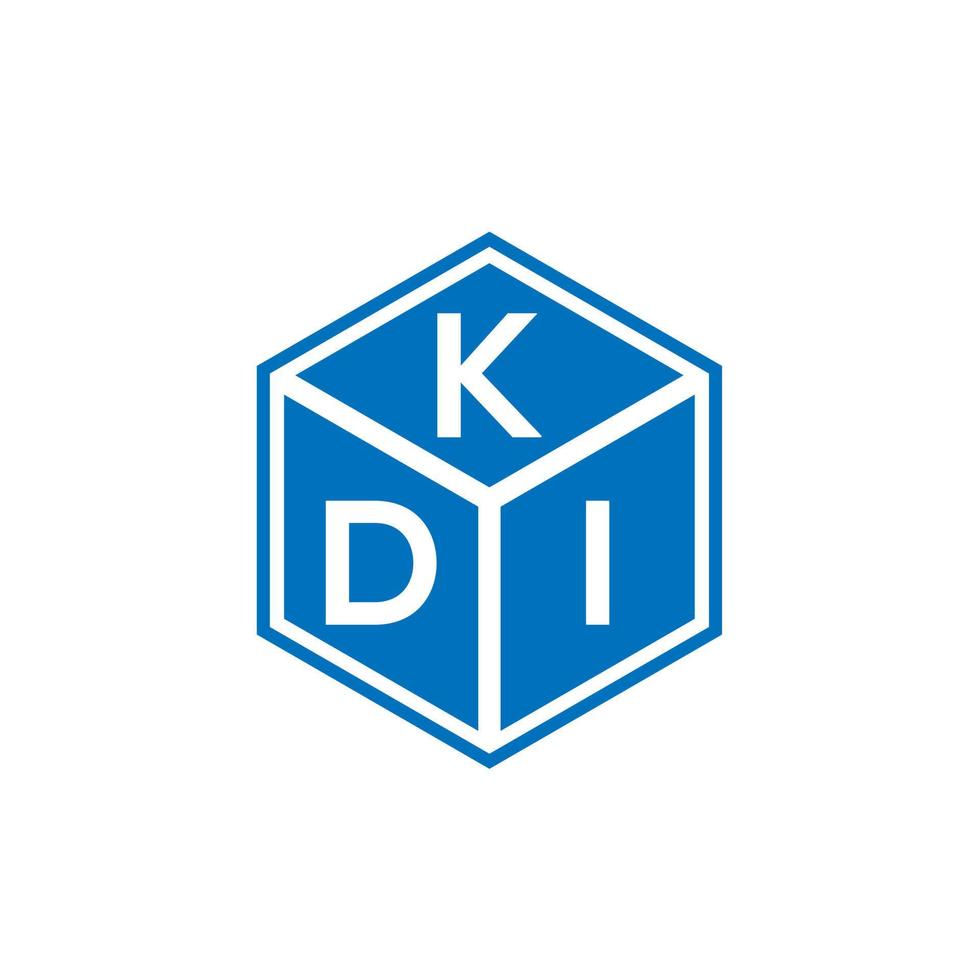 kdi-Buchstaben-Logo-Design auf schwarzem Hintergrund. kdi kreatives Initialen-Buchstaben-Logo-Konzept. kdi Briefdesign. vektor