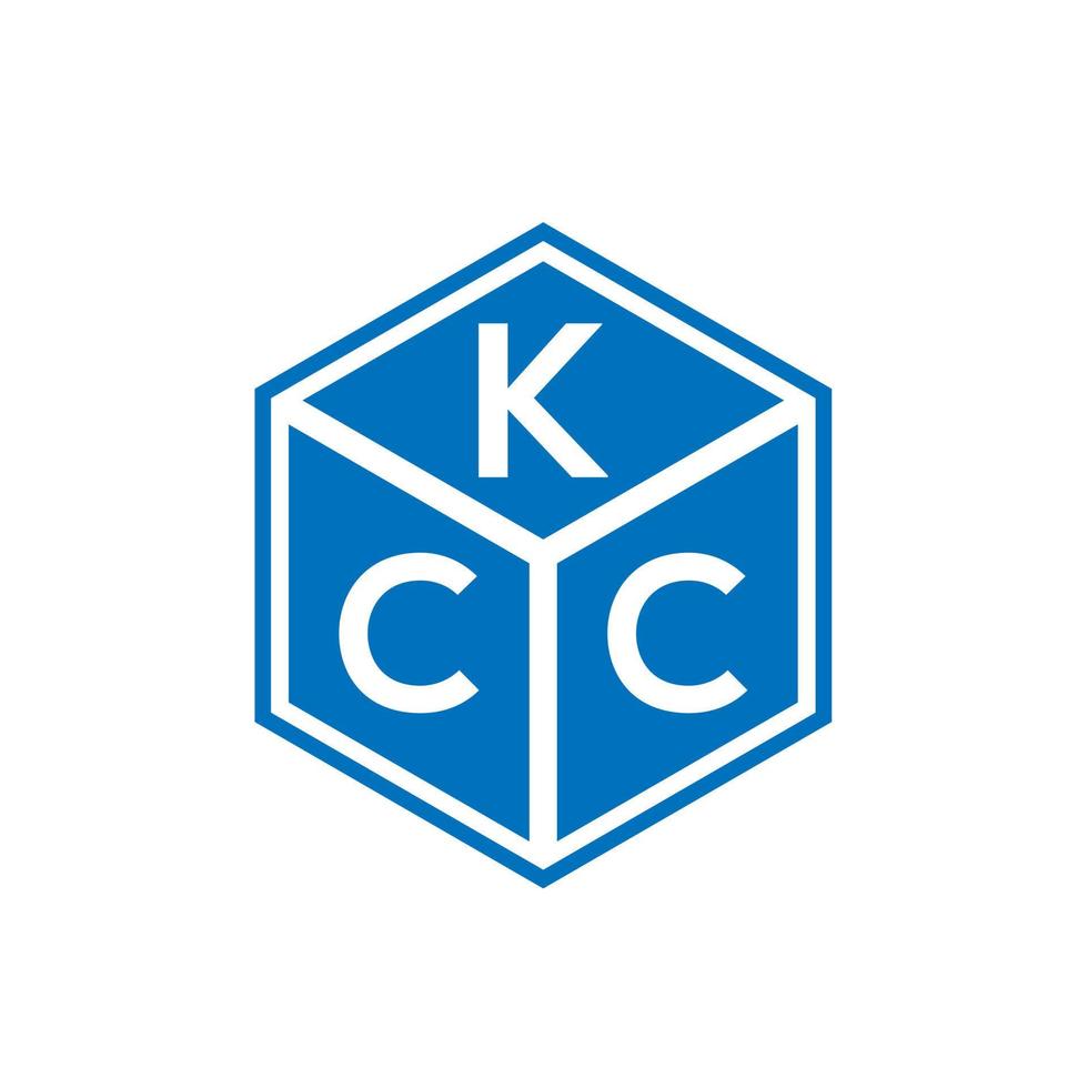 kcc brev logotyp design på svart bakgrund. kcc kreativa initialer bokstavslogotyp koncept. kcc bokstavsdesign. vektor