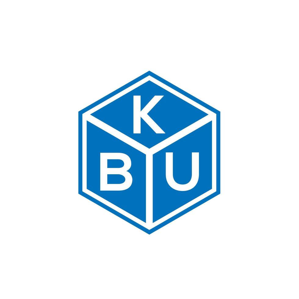 kbu-Brief-Logo-Design auf schwarzem Hintergrund. kbu kreative Initialen schreiben Logo-Konzept. KBU-Briefgestaltung. vektor