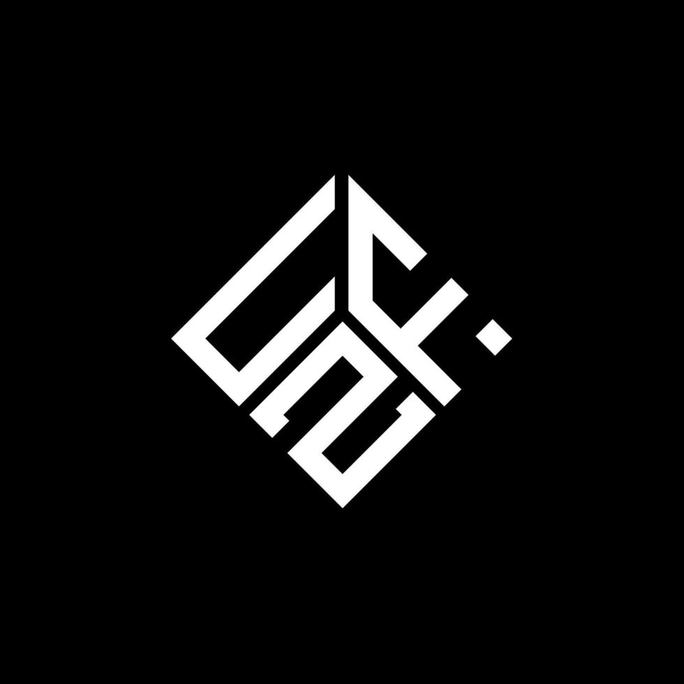 uzf-Buchstaben-Logo-Design auf schwarzem Hintergrund. uzf kreative Initialen schreiben Logo-Konzept. uzf Briefgestaltung. vektor