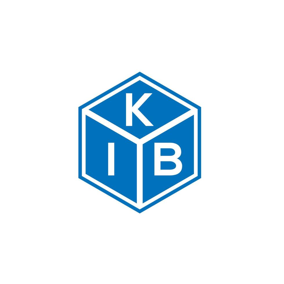 kib brev logotyp design på svart bakgrund. kib kreativa initialer brev logotyp koncept. kib bokstav design. vektor