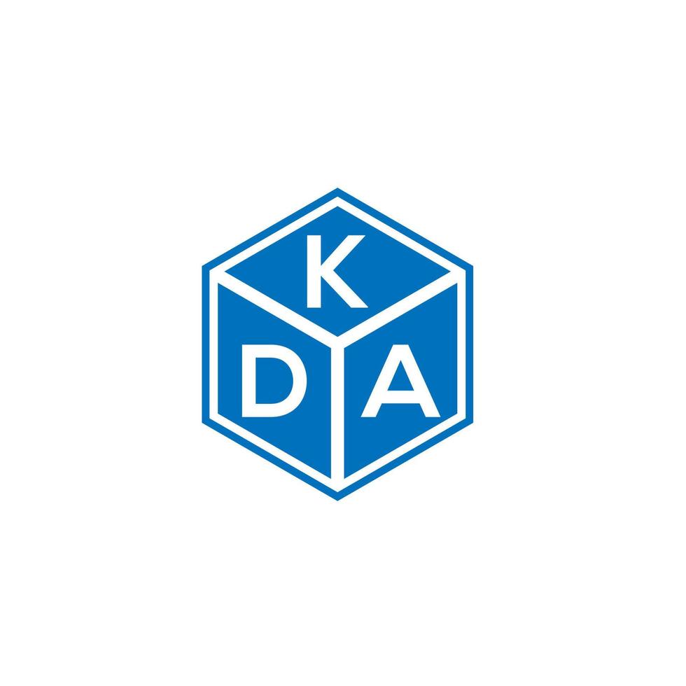 kda brev logotyp design på svart bakgrund. kda kreativa initialer bokstavslogotyp koncept. kda-bokstavsdesign. vektor