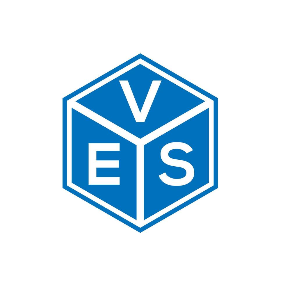 ves brev logotyp design på svart bakgrund. ves kreativa initialer bokstavslogotyp koncept. ves brev design. vektor