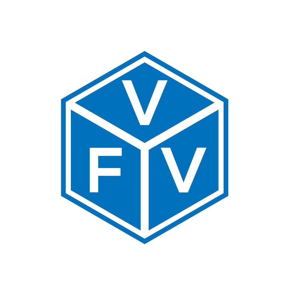 vfv brev logotyp design på svart bakgrund. vfv kreativa initialer brev logotyp koncept. vfv bokstavsdesign. vektor