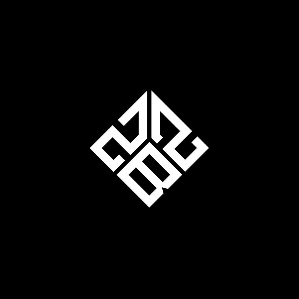 zbz-Brief-Logo-Design auf schwarzem Hintergrund. zbz kreative Initialen schreiben Logo-Konzept. zbz Briefgestaltung. vektor
