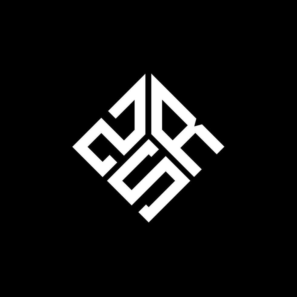 zsr brev logotyp design på svart bakgrund. zsr kreativa initialer bokstavslogotyp koncept. zsr bokstavsdesign. vektor