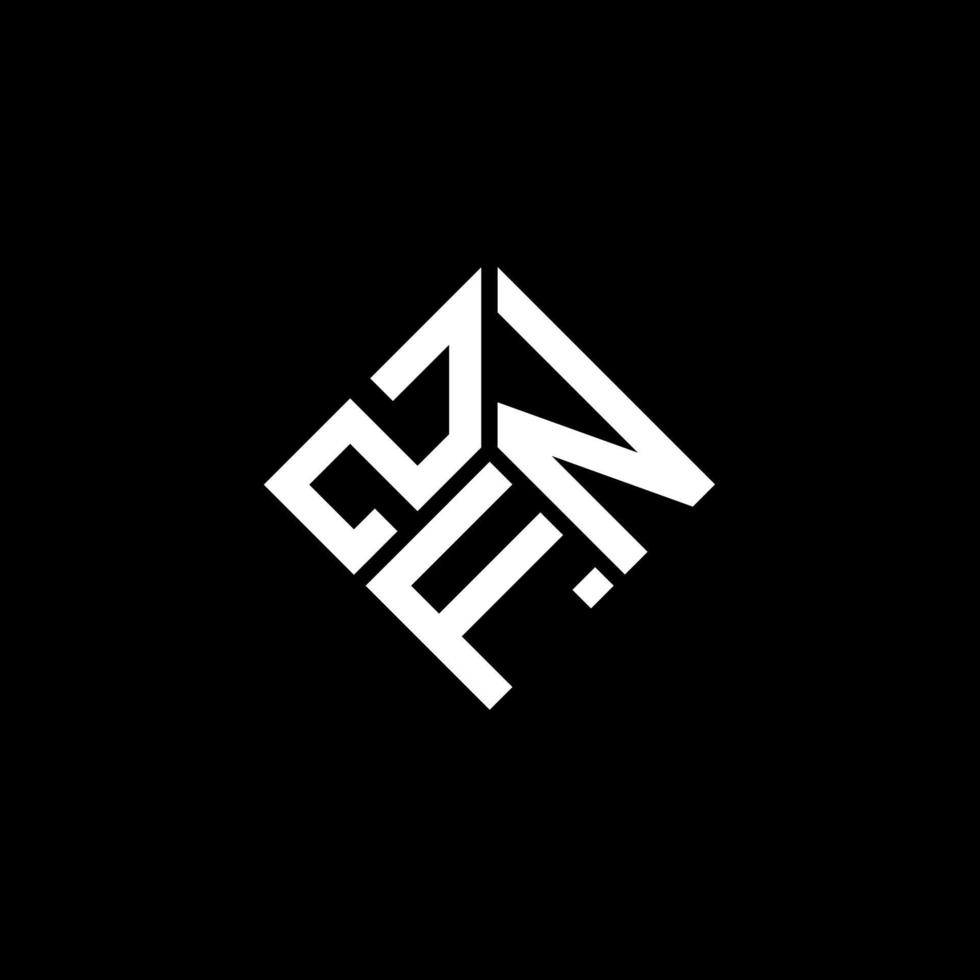 zfn brev logotyp design på svart bakgrund. zfn kreativa initialer brev logotyp koncept. zfn bokstavsdesign. vektor