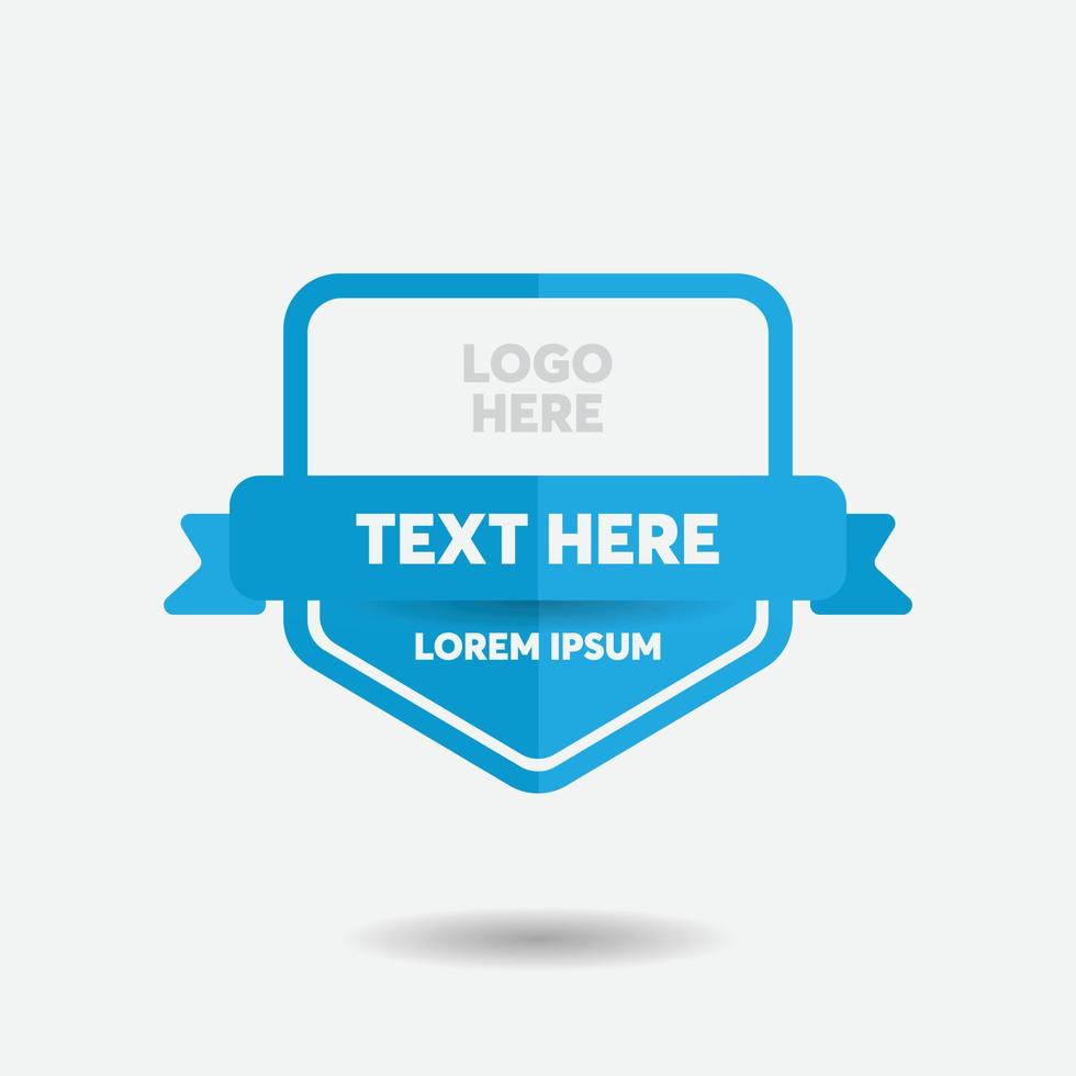 modernes abzeichen für logo, zertifikat, qualität, etikett mit blauer farbe vektor