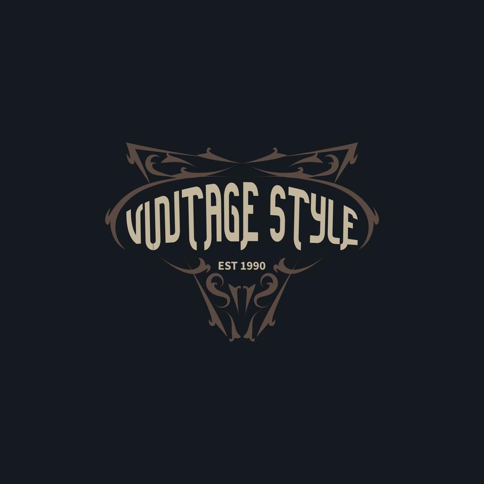 Vintage-Logo-Vorlage oder Retro-Logo-Vorlage vektor