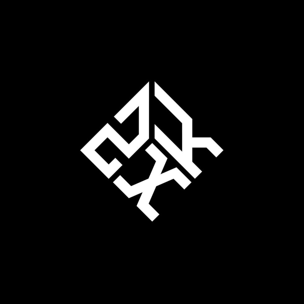 zxk-Buchstaben-Logo-Design auf schwarzem Hintergrund. zxk kreative Initialen schreiben Logo-Konzept. zxk Briefdesign. vektor