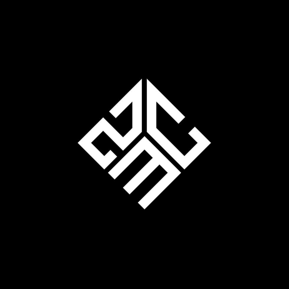 zmc-Buchstaben-Logo-Design auf schwarzem Hintergrund. zmc kreative Initialen schreiben Logo-Konzept. zmc Briefgestaltung. vektor