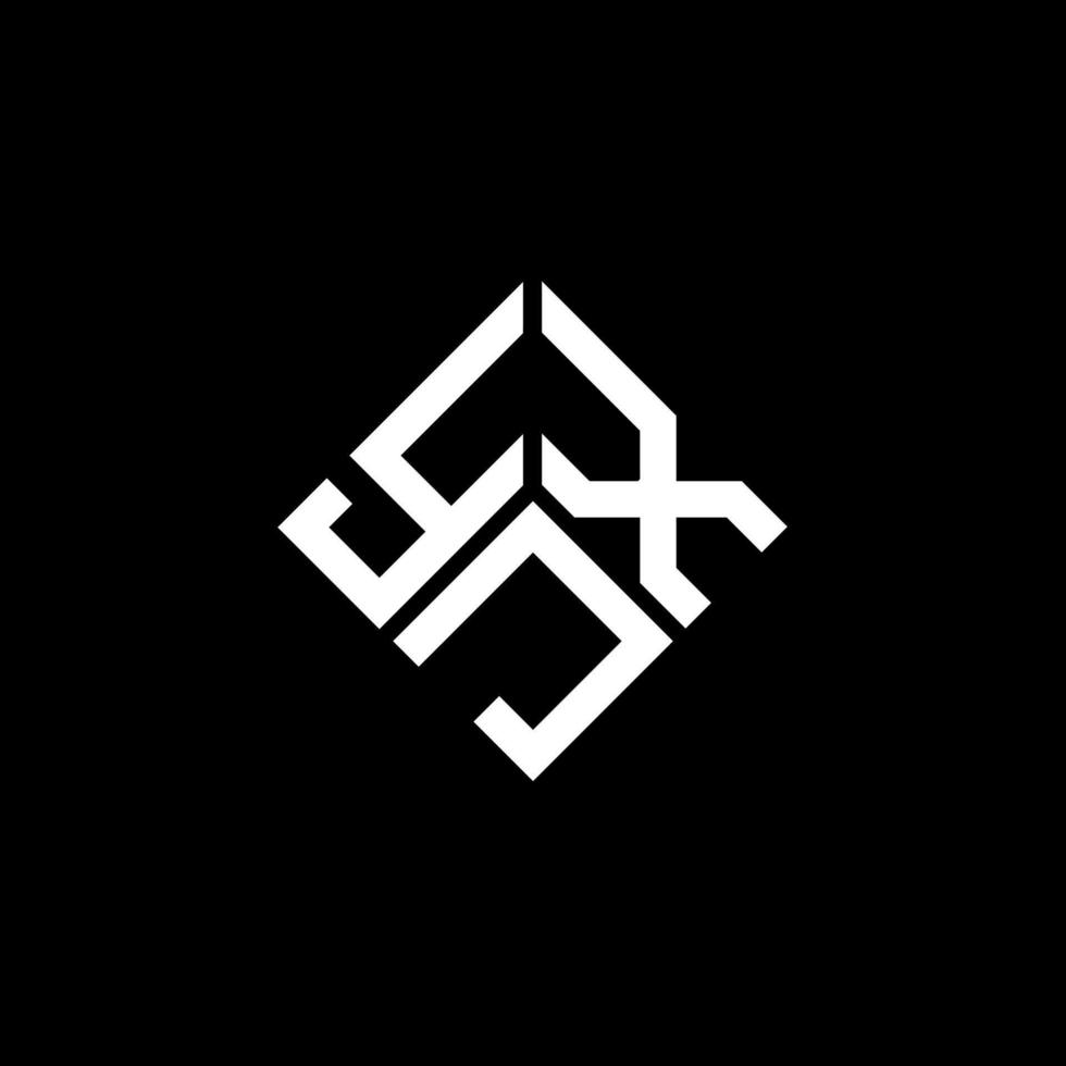 yjx brev logotyp design på svart bakgrund. yjx kreativa initialer bokstavslogotyp koncept. yjx bokstavsdesign. vektor