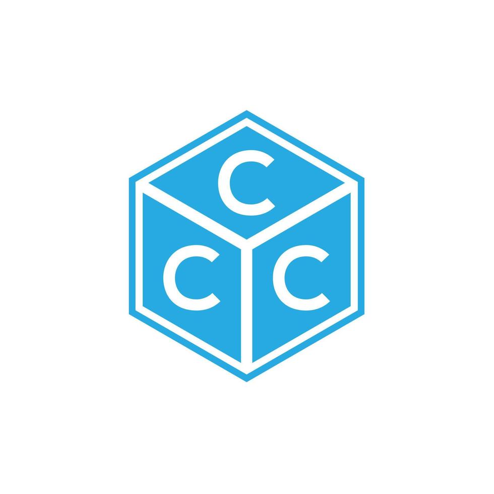 ccc brev logotyp design på svart bakgrund. ccc kreativa initialer brev logotyp koncept. ccc bokstavsdesign. vektor