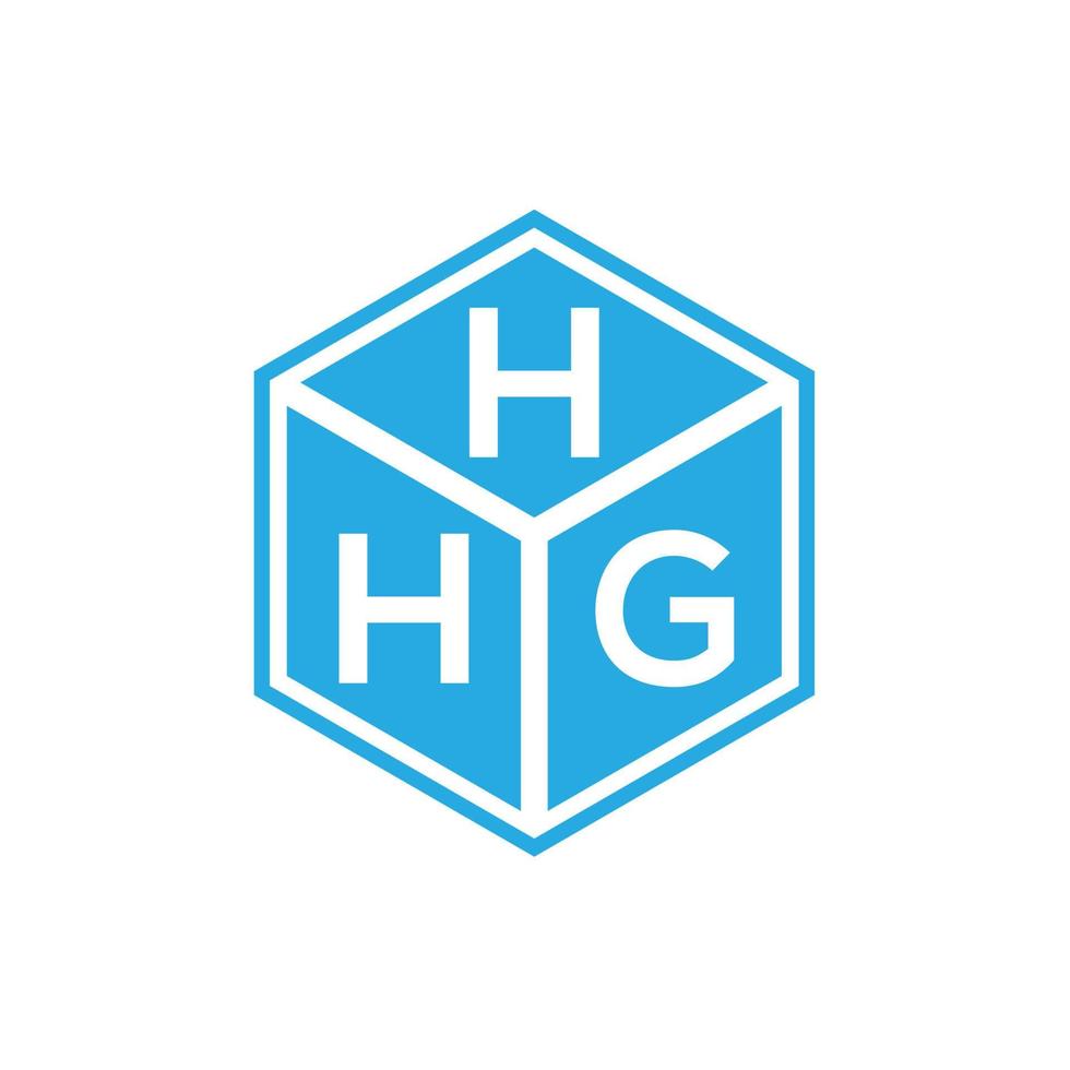 Hhg-Brief-Logo-Design auf schwarzem Hintergrund. hhg kreatives Initialen-Buchstaben-Logo-Konzept. hhg Briefgestaltung. vektor