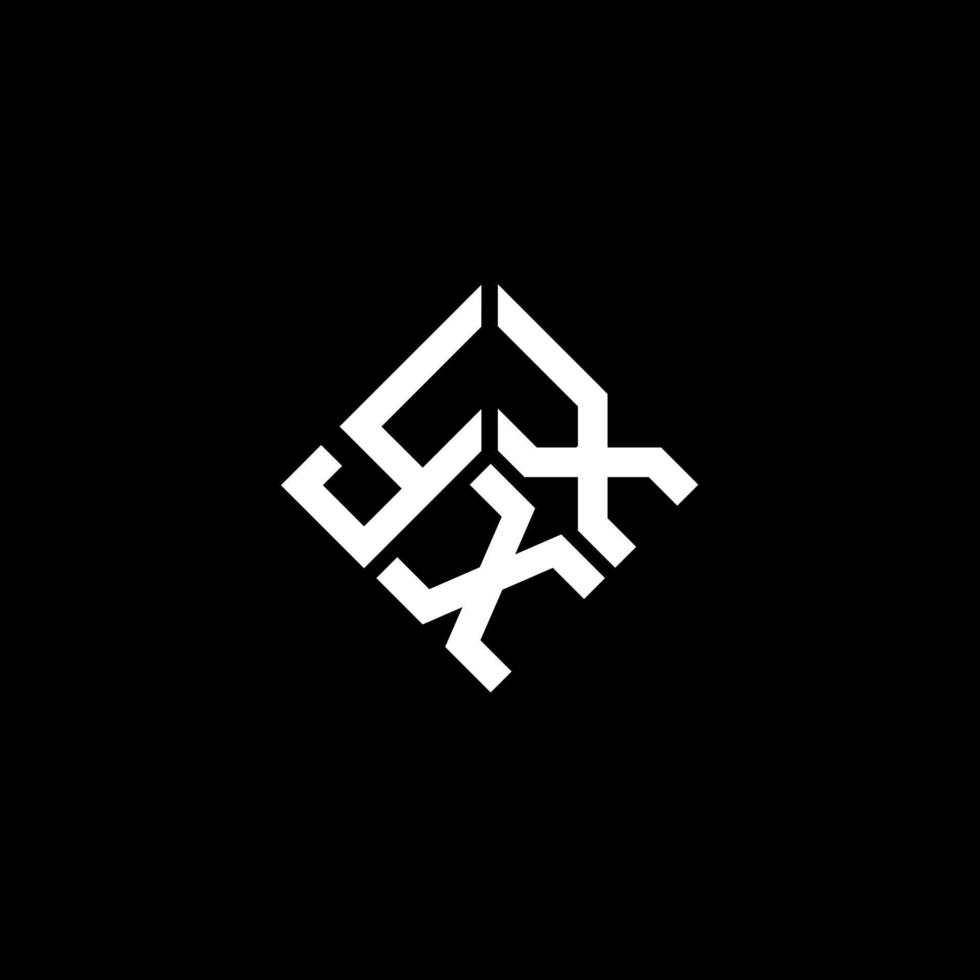 yxx-Buchstaben-Logo-Design auf schwarzem Hintergrund. yxx kreative Initialen schreiben Logo-Konzept. yxx-Briefgestaltung. vektor