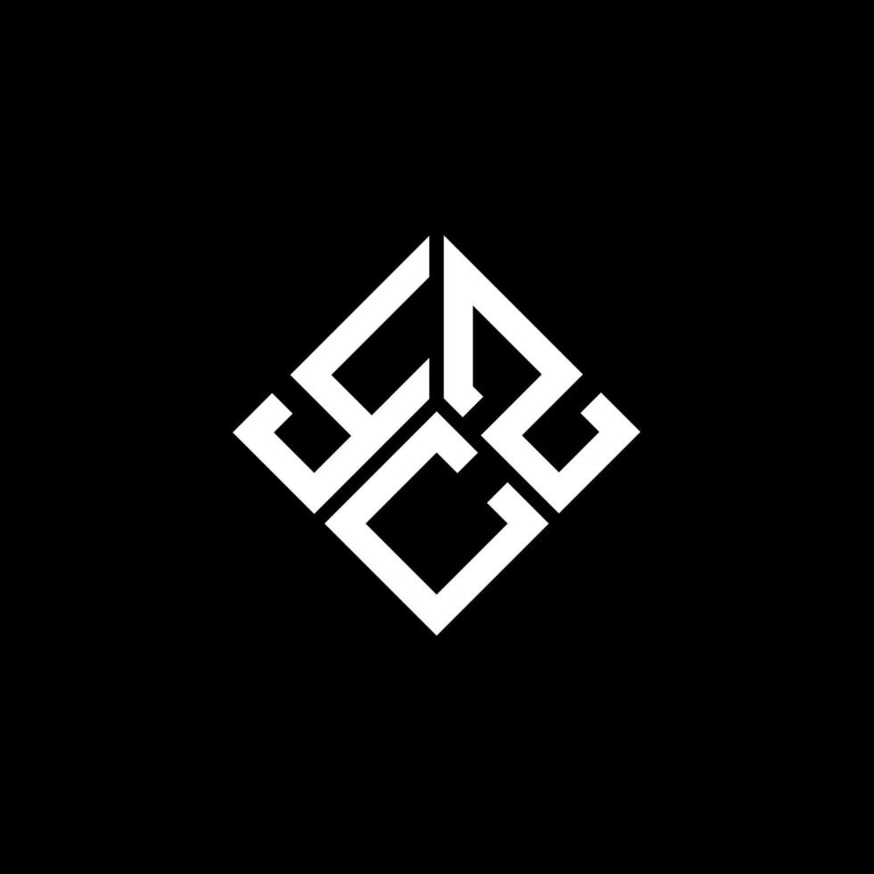 ycz-Brief-Logo-Design auf schwarzem Hintergrund. ycz kreative Initialen schreiben Logo-Konzept. ycz-Briefgestaltung. vektor