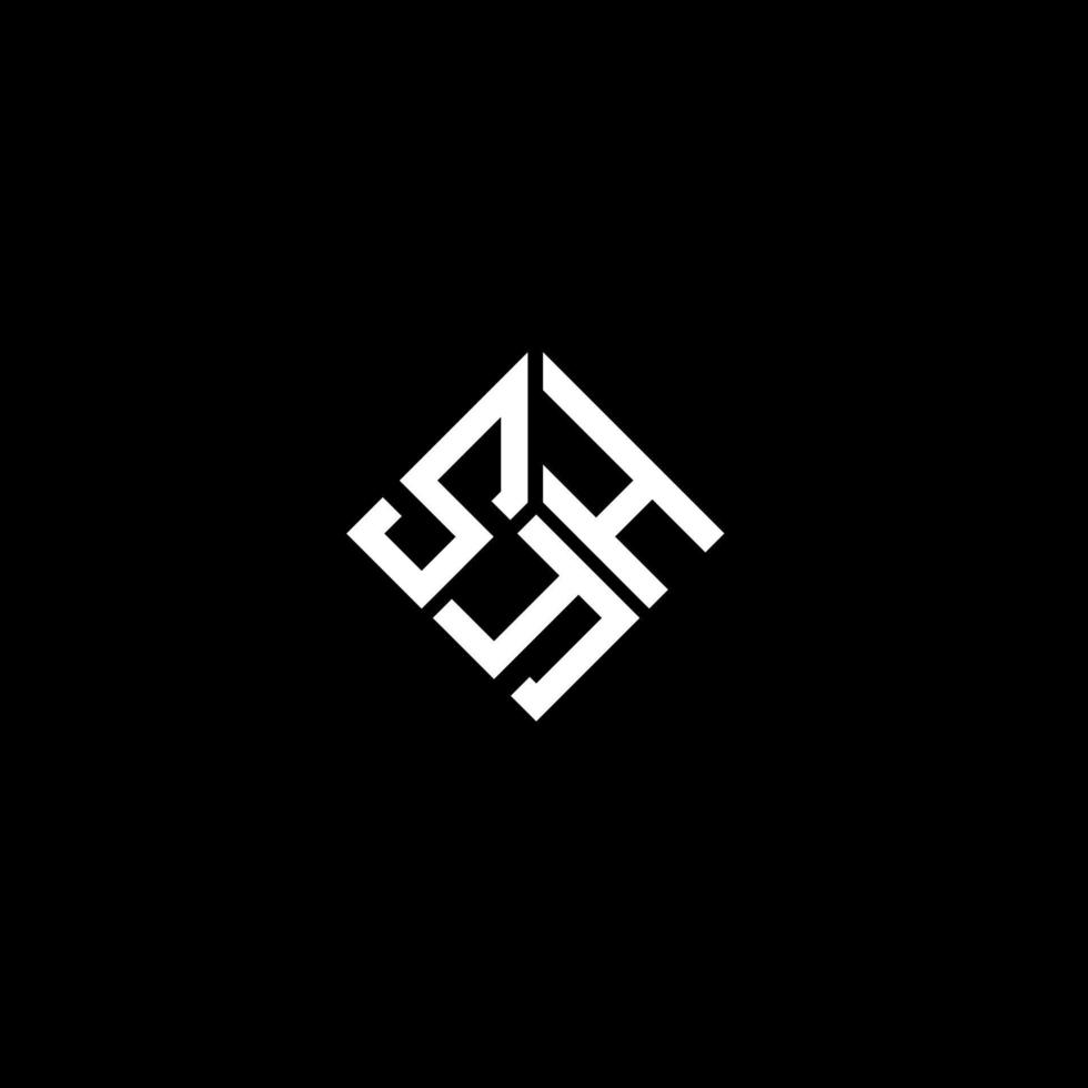 syh-Buchstaben-Logo-Design auf schwarzem Hintergrund. syh kreative Initialen schreiben Logo-Konzept. syh Briefgestaltung. vektor