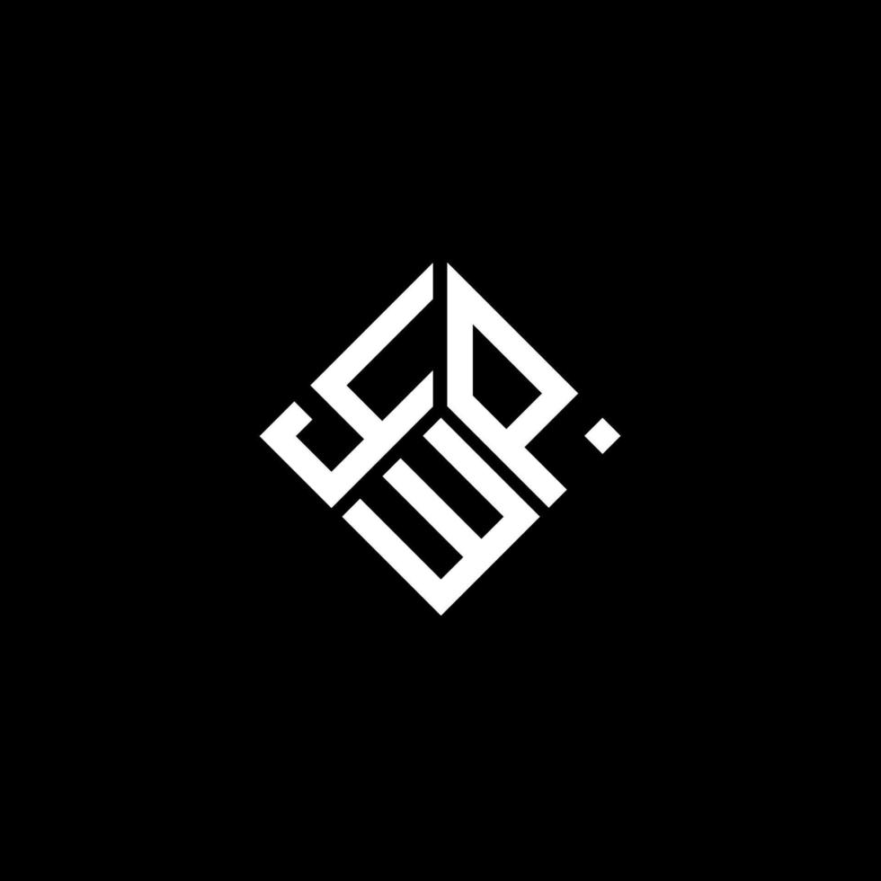 Ywp-Brief-Logo-Design auf schwarzem Hintergrund. ywp kreative Initialen schreiben Logo-Konzept. ywp Briefgestaltung. vektor