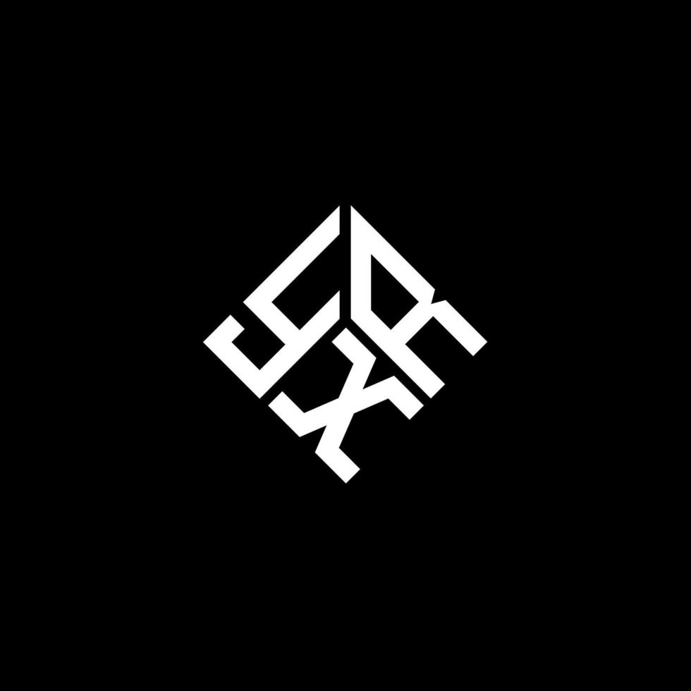 YXR-Brief-Logo-Design auf schwarzem Hintergrund. yxr kreative Initialen schreiben Logo-Konzept. yxr Briefdesign. vektor